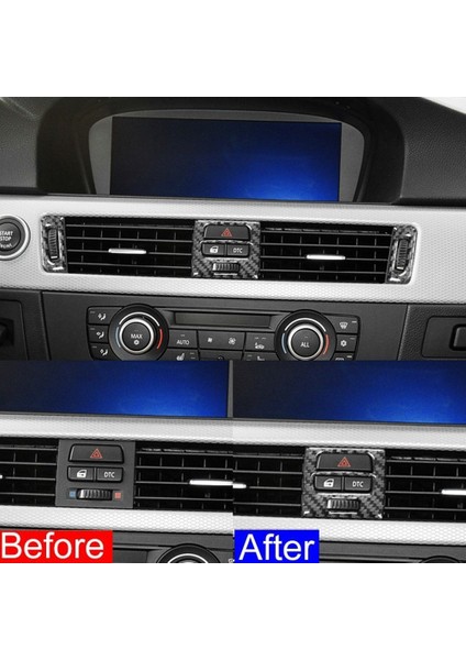 Karbon Fiber Merkezi Kontrol Hava Çıkış Havalandırması Sticker Kapak Trim Çıkartması Bmw-3 Serisi E90 E92 2005-2012 Aksesuarları (Yurt Dışından) fiyatları