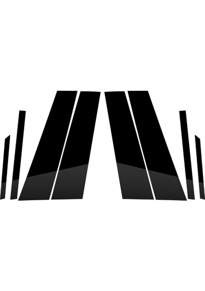 Bmw-X2 2019-2022 Araba Kapı Pencere Bc Sütun Mesajları Kapak Şerit Paneli Trim Aksesuarları Pc Siyah 8 Paket (Yurt Dışından)