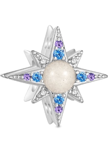 Karanlıkta Parlayan Yıldız Charm, 925 Ayar Gümüş