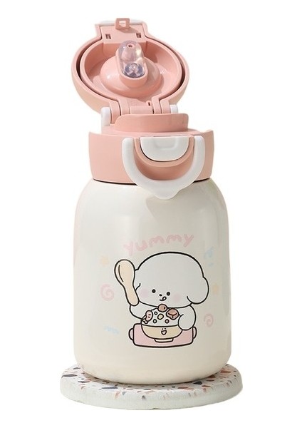 Çocuk Büyük Kapasiteli Çift Içecek Karikatür Öğrenci Pipetli (Yurt Dışından)