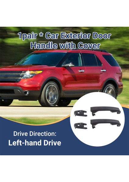 Ford Explorer Edge 2011-2014 Için Araba Ön Sol Sağ Dış Kapı Kolu Kapaklı Dış Kapı Çekme Kolu Lhd (Yurt Dışından)