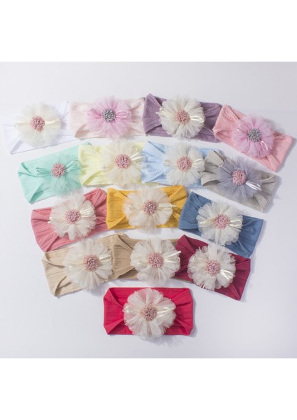 Blingbling1 Jakarlı Saç Bandı Rahat Dantel Çiçek Tiara Çocuk Takı (Yurt Dışından) fiyatları