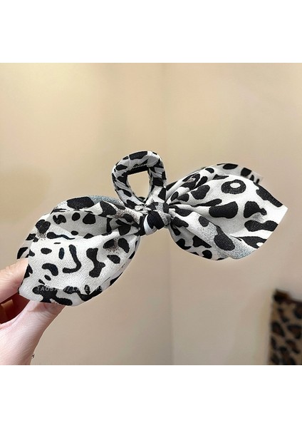 Blingbling1 Leopar Baskı Yay Grip Klipleri Büyük Köpekbalığı Klipleri Saç Aksesuarları (Yurt Dışından)