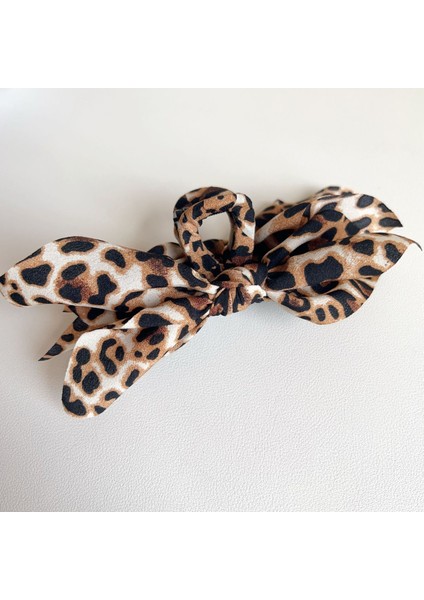 Blingbling1 Leopar Baskı Yay Grip Klipleri Büyük Köpekbalığı Klipleri Saç Aksesuarları (Yurt Dışından)