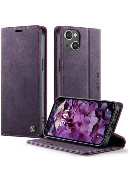 Retro Deri Cüzdan Kılıf IPhone 15 Artı Ayarlanabilir Kickstand Rfıd (Yurt Dışından) indirimleri
