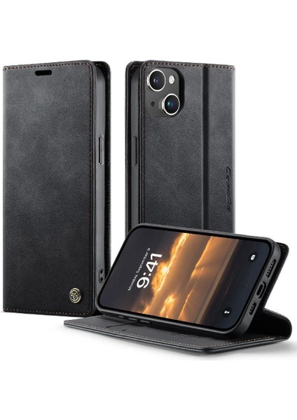 Retro Deri Cüzdan Kılıf IPhone 15 Artı Ayarlanabilir Kickstand Rfıd (Yurt Dışından) indirimleri