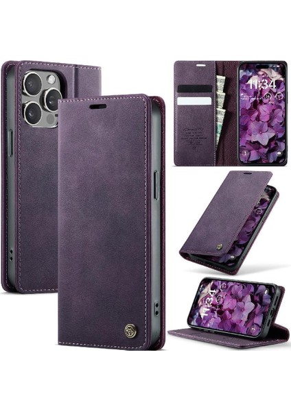 IPhone 13 Pro Ayarlanabilir Kickstand Rfıd Için Retro Deri Cüzdan Kılıf (Yurt Dışından) indirimleri