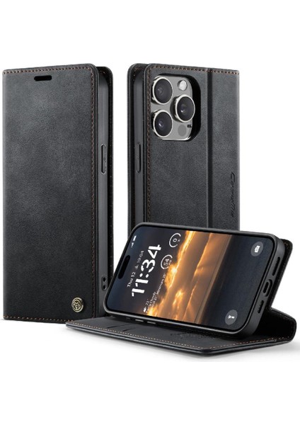 IPhone 13 Pro Ayarlanabilir Kickstand Rfıd Için Retro Deri Cüzdan Kılıf (Yurt Dışından) fırsatları