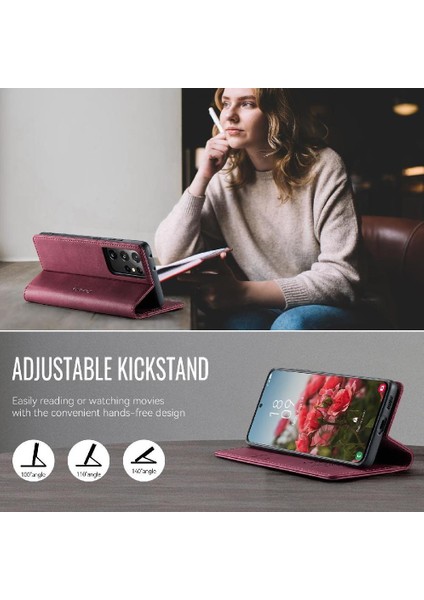 IPhone 15 Pro Ayarlanabilir Kickstand Rfıd Için Retro Deri Cüzdan Kılıf (Yurt Dışından) modelleri