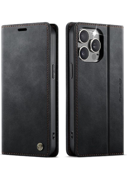 IPhone 15 Pro Ayarlanabilir Kickstand Rfıd Için Retro Deri Cüzdan Kılıf (Yurt Dışından) modelleri