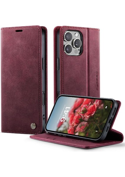IPhone 16 Pro Ayarlanabilir Kickstand Rfıd Için Retro Deri Cüzdan Kılıf (Yurt Dışından) indirimleri