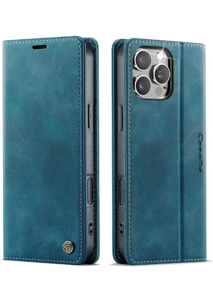 IPhone 16 Pro Ayarlanabilir Kickstand Rfıd Için Retro Deri Cüzdan Kılıf (Yurt Dışından) modelleri
