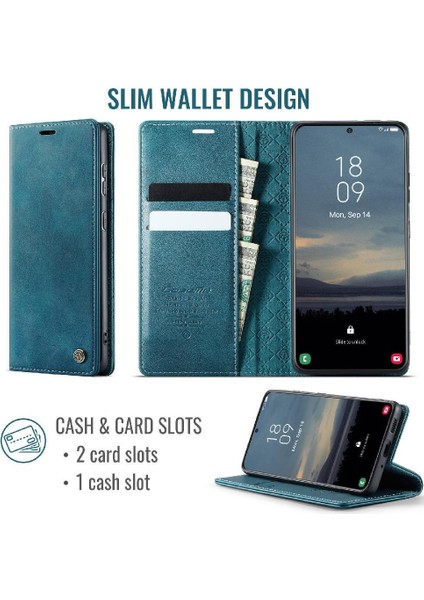 IPhone 13 Darbeye Dayanıklı Koruma Için Retro Deri Cüzdan Kılıf Ayarlanabilir (Yurt Dışından) modelleri