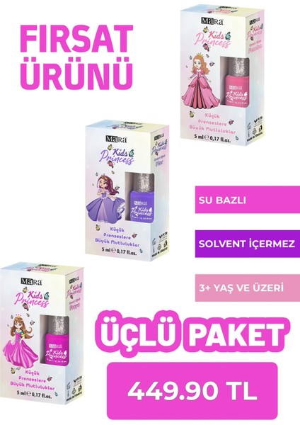 Prıncess Cocuk Oje 3 Lu set