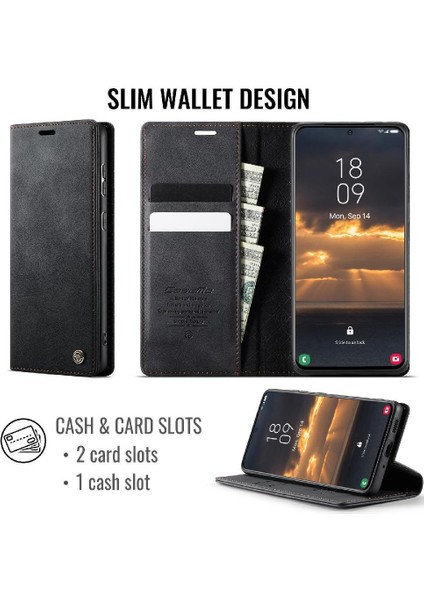 Retro Deri Cüzdan Kılıf IPhone 13 Mini Darbeye Koruma Rfıd (Yurt Dışından) modelleri
