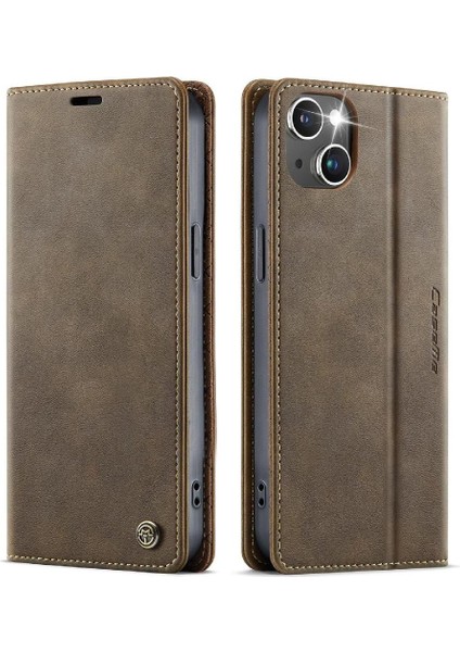 IPhone 14 Rfıd Engelleme Ayarlanabilir Kickstand Için Retro Deri Cüzdan Kılıf (Yurt Dışından) modelleri