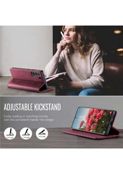 IPhone 14 Rfıd Engelleme Ayarlanabilir Kickstand Için Retro Deri Cüzdan Kılıf (Yurt Dışından) modelleri