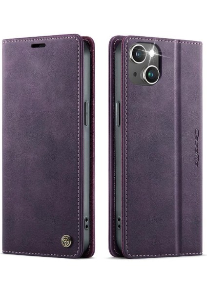 IPhone 14 Rfıd Engelleme Ayarlanabilir Kickstand Için Retro Deri Cüzdan Kılıf (Yurt Dışından)