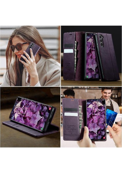 IPhone 14 Rfıd Engelleme Ayarlanabilir Kickstand Için Retro Deri Cüzdan Kılıf (Yurt Dışından) fırsatları