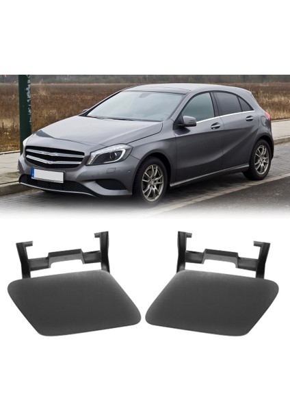 Adet Araba Ön Tampon Far Yıkama Sprey Nozulu Kapağı Far Yıkama Jet Kapağı Mercedes Benz A Sınıfı W176 12-17 (Yurt Dışından)
