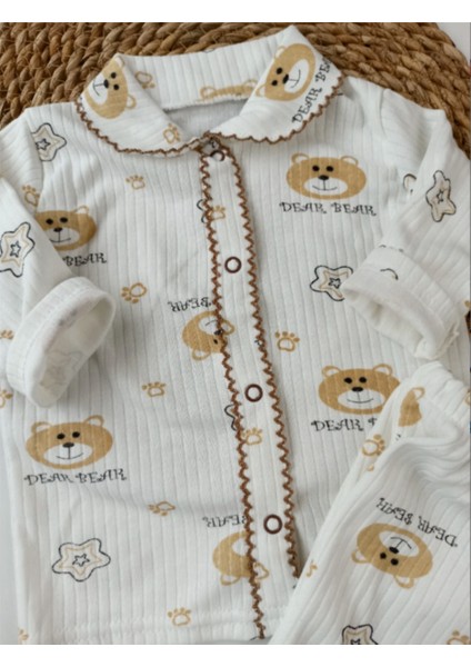 Sevimli Ayıcık ve Yıldız Baskılı Unisex 2'li Takım fiyatları