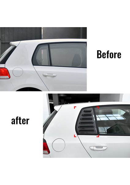 Araba Karbon Fiber Arka Camlar Üçgen Panjur Kapağı Çıkartmalar Vw Golf 6 Için Mk6 2008-2012 Araba Styling Kapak (Yurt Dışından) fiyatları