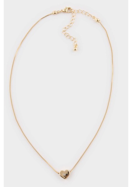 Kadın Minimal Kalp Gold Kolye F5978AXNS