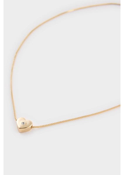 Kadın Minimal Kalp Gold Kolye F5978AXNS