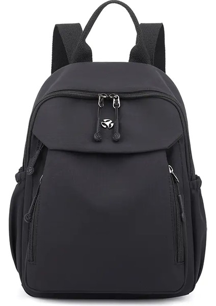 Yeni Yüksek Kaliteli Naylon Kadınlar Arka Paketi Düz Renkli Su Geçirmez Seyahat Sırt Çantası Gündelik Okul Çantaları Kız Omuz Çantası Kese Bir Doskolör: Krem (Yurt Dışından)