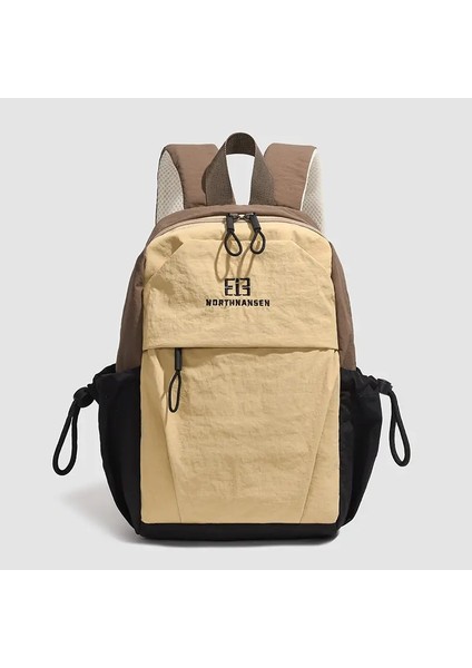 Büyük Kapasiteli Sırt Çantası Su Geçirmez Dizüstü Paket Hafif Çalışma Banliyö Çantası Gündelik Kolej Çekişleri Çok Cep Seyahat Çantaları Renk: Haki (Yurt Dışından)