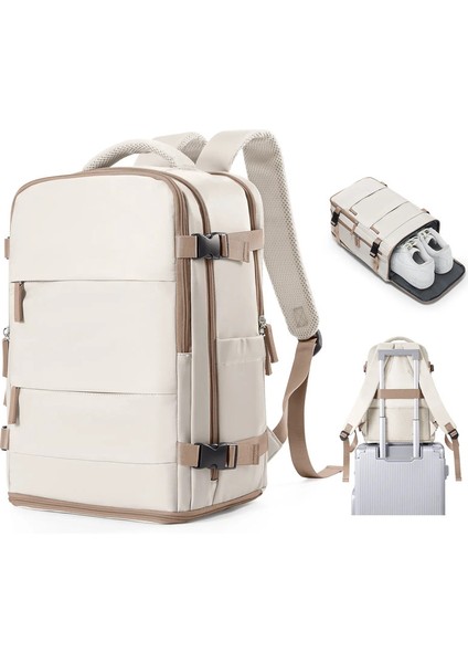 Kadın Erkekler Için Seyahat Sırt Çantası, El Bagajı 40X20X25 Ryanair Cabin Seyahat Çantası Koleji Kitap Çantası Su Geçirmez Dizüstü Torbası Çalışma Rolor: Yeşil (Yurt Dışından)