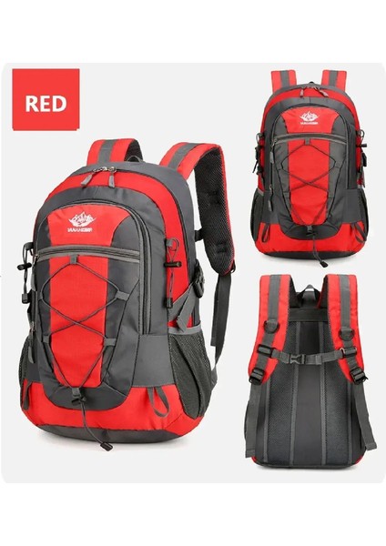 Su Geçirmez Yürüyüş Sırt Çantası, Hafif Açık Yürüyüş Çantası, Yürüyüş Rengi Için Yüksek Kaliteli Büyük Kapasiteli Seyahat Çantası: Kırmızı/boyut: 45CM-49CM (Yurt Dışından)