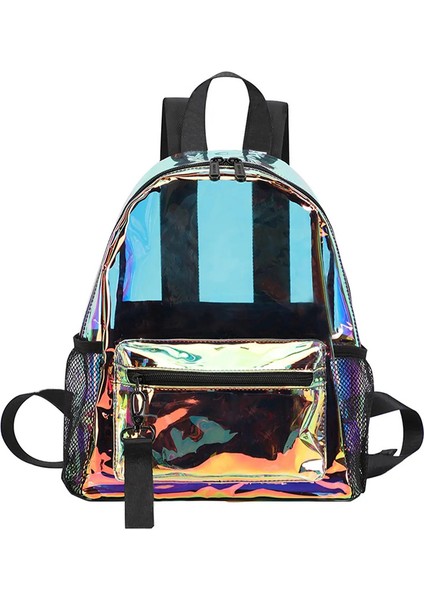 Tinyat Pvc Kadınlar Için Açık Sırt Çantaları Şık Müzik Festivali Suya Dalı Okul Çantası Ita Çantası Travelcolor Sırasında Kolay Muayene Için: Lazer Tinyat Logosu (Yurt Dışından)