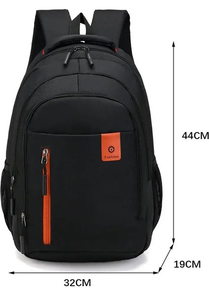 Erkekler Sırt Çantaları Oxford Su Geçirmez Sırplı Işletme Bilgisayar Çantası Günlük Seyahat Sırt Çantası Kıdemli Lise Öğrenci Okul Çantası Renk: Turuncu-B (Yurt Dışından)