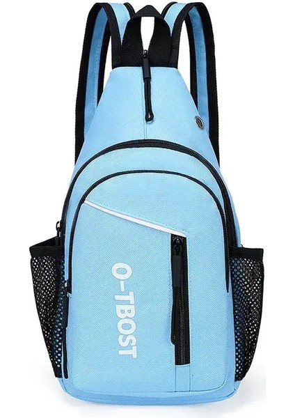 Moda Sports Göğüs Çantası Erkekler Hırsızlık Karşıtı Siyah Messenger Çantası Çapraz Çantalar Erkekler Için Ipad Mini Sırt Çantası Için Küçük Omuz Çantası: Açık Mavi (Yurt Dışından)