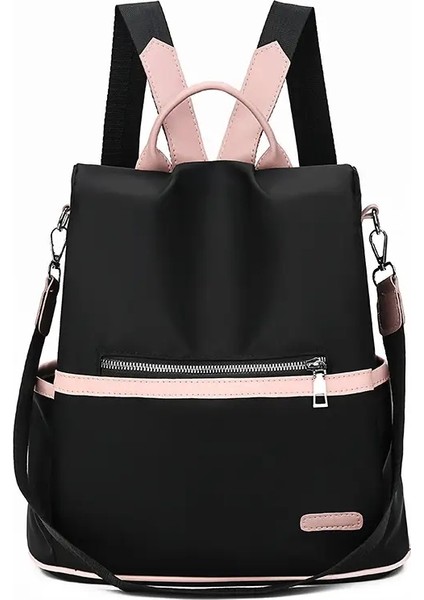 Kadınlar Oxford Hırsızlık Backpack Siyah Naylon Su Geçirmez Okul Çantaları Genç Kızlar Kalite Çantaları Moda Seyahat Omuz Bagcolor: Siyah (Yurt Dışından)