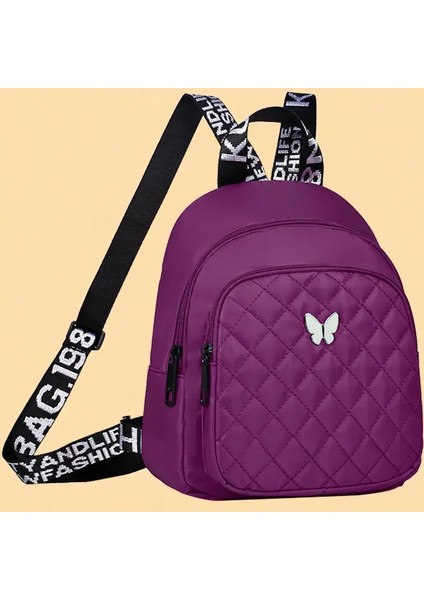 Sırt Çantası Kadınların Yeni Koreli Versiyonu Tüm Moda Oxford Bezi Backpack Moda Leisure Büyük Kapasiteli Seyahat Okul Çantası Renk: BJ1423PURPLE (Yurt Dışından)