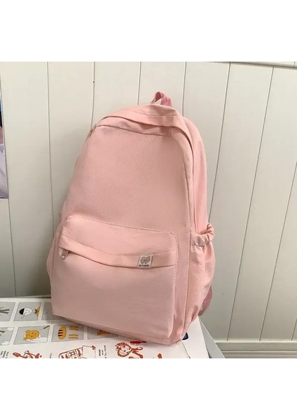 Yeni Su Geçirmez Naylon Kadın Sırt Çantası Kadın Seyahat Çantası Sırt Çantaları Genç Kızlar Için Okul Çantası Düz Renkli Kitap Çantası Mochila Bookbagcolor: Sarı Kolye Yok (Yurt Dışından)