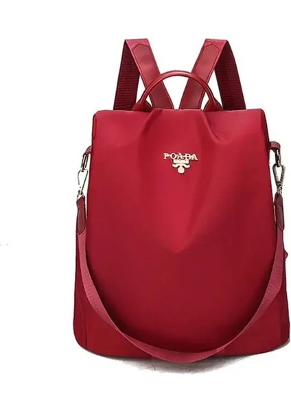 Kadınlar Sırt Çantası Moda Oxford Bez Omuz Çantaları Gençler Için Okul Çantaları Büyük Kapasiteli Baskı Su Geçirmez Seyahat Sırt Çantası Renk: Kırmızı (Yurt Dışından)