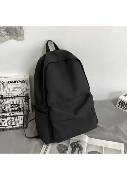 Siyah Gri Beyaz Kırmızı Çok Yönlü Sırt Çantası Yüksek Kaliteli Büyük Kapasiteli Su Geçirmez Seyahat Çantası Yıkanabilir Naylon Bilgisayar Çantası Unisex Renk: Siyah (Yurt Dışından)