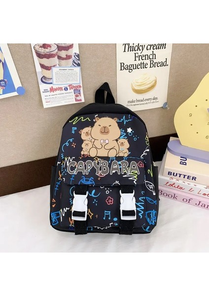 Sevimli Büyük Kapasiteli Okul Çantası Yıkanabilir Su Geçirmez Çok Yönlü Sırt Çantası Nefes Alabilen Arka Ped Karikatür Seyahat Çantası Öğrenci Çartı: Pembe (Yurt Dışından)