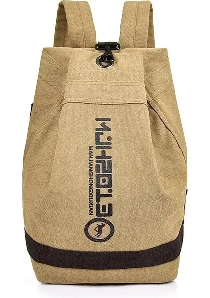 Boş Zaman Tuval Sırt Çantası Büyük Beyefendi Sırt Çantası Çanta Adam Moda Rahat Seyahat Çantaları Yüksek Kaliteli Sırt Çantaları Mochila Hombre 가방 Renk: Khaki/beden: W27H45D22 cm (Yurt Dışından)