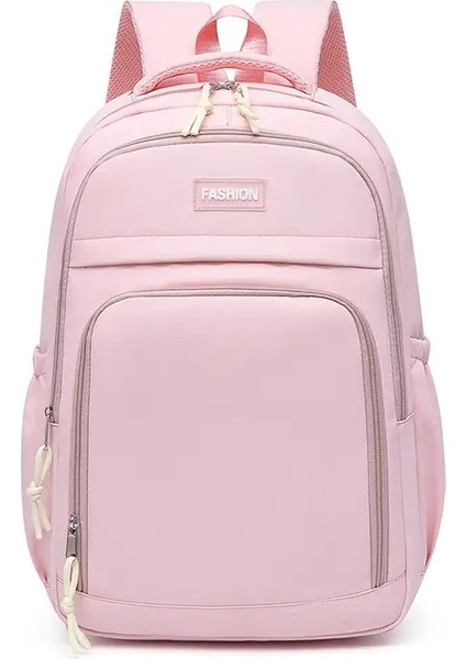 Bilgisayar Sırt Çantası Büyük Kapasiteli Kitap Çantaları Hafif Okul Çantaları Su Geçirmez Dizüstü Paket Çok Fonksiyonlu Seyahat Çantası Daypack Renk: Pembe (Yurt Dışından)
