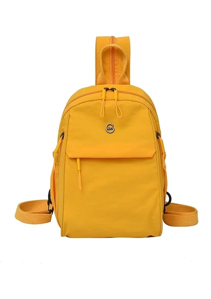 Kadınlar Için Yeni Moda ve Modaya Uygun Hafif Naylon Sırt Çantası. Sıradan ve Mini Boyutlu Bir Çift Omuz Çantası Madecolor: Sarı/boyut: 12 Inç (Yurt Dışından)