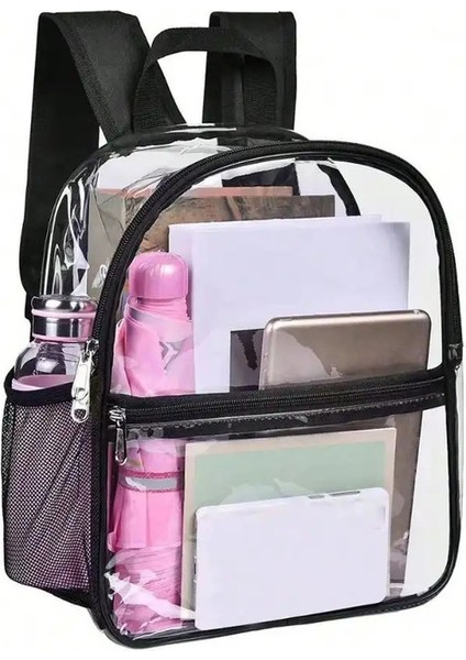 Küçük Şeffaf Sırt Çantası Şeffaf Pvc Sırt Çantası Yaz Su Geçirmez Plaj Cep Telefon Çantası Seyahat Okulu Depolama Backbagscolor: Pembe (Yurt Dışından)