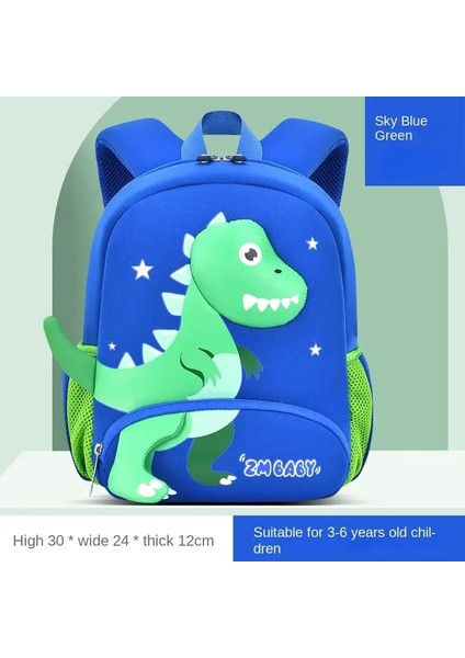 Sevimli Dinozor Anti-Lost Anaokulu Sırt Çantası Çocuklar Için 3-6 Yaşında Birinci Sınıf Çantası Bebek Hediyesi Güvenlik ile Featurecolor: Skybluegreen (Yurt Dışından)