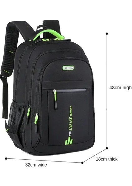 Erkekler Sırt Çantaları Oxford Su Geçirmez Sırplı Işletme Bilgisayar Çantası Sıradan Seyahat Sırt Çantası Kıdemli Lise Öğrenci Schoolbagcolor: Blue-B (Yurt Dışından)