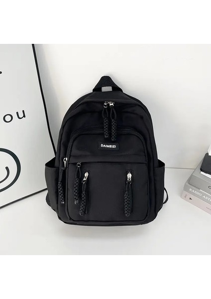 Yeni Düz Renkli Kadın Su Geçirmez Naylon Sırt Çantası Genç Kız Omuz Seyahat Çantası Okulu Sırt Çantası Için Basit Okul Çantası: Sarı (Yurt Dışından)