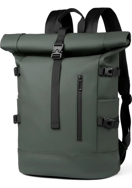 Su Geçirmez Dalı Açık Sırt Çantası Rulo Üst Moda Gezme Seyahat Erkekleri Için Günlük Sırt Çantaları Kadınlar Günlük Gider Mochilas Рююакcolor: Yeşil (Yurt Dışından)