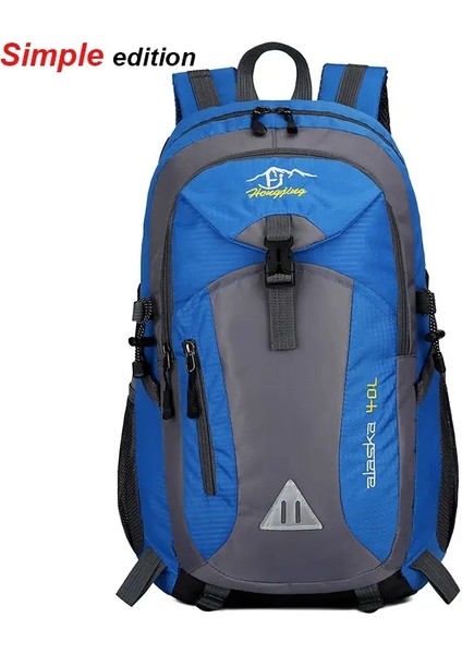 Hırsızlık Dağcısı Dağcılık Su Geçirmez Sırt Çantası Erkekler Spor Çantaları Binicilik Dış Mekan Kampı Sırt Çantaları Erkekler Için Tırmanma Yürüyüş Çantası Renk: Basit Mavi (Yurt Dışından)